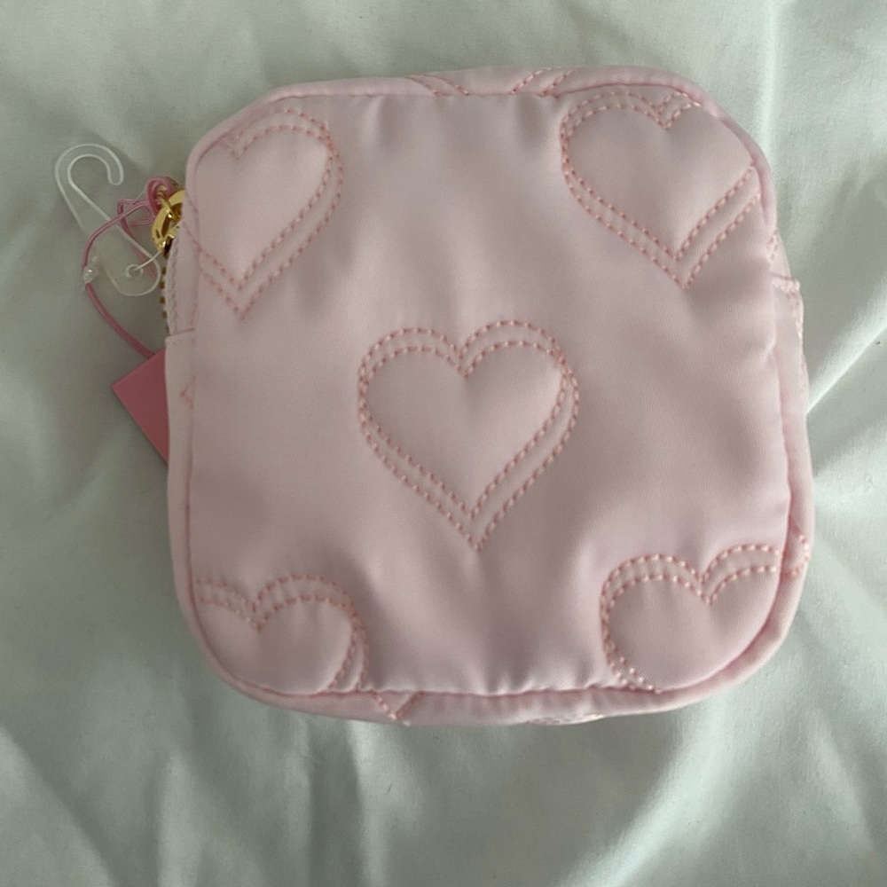 Quilted Hearts Mini Square Pouch - Stoney Clover Lane x Target Light Pink